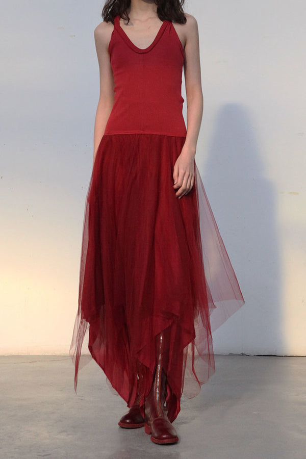 marc le bihan 2836 tank top dress Red